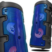 Alto Falante Caixa De Som Blutooth Portátil Microfone Usb Potente