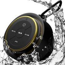 Alto-falante de chuveiro Bluetooth iFox portátil impermeável preto/dourado
