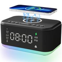 Alto-falante e carregador sem fio para despertador Broserengy Tech Black