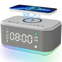 Alto-falante e carregador sem fio para despertador Broserengy Tech Grey