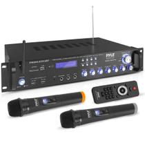 Alto-falante híbrido Bluetooth Pyle PWMA3003BT 3000W com microfone