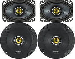 Alto-Falante KICKER 46CSC654 de 6,5" e 4x6" - 2 Vias