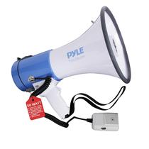 Alto-falante megafone PA Pyle Compact 50W com lanterna LED e sirene