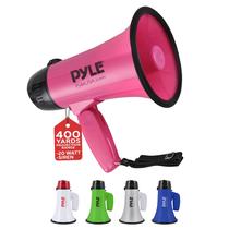 Alto-falante megafone PYLE-PRO PMP24PK 20W com microfone rosa Alto-falante megafone PYLE-PRO PMP24PK 20W com microfone rosa