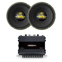 Alto Falante Mid Bass 12" 6 Ohms + Módulo Amplificador Soundigital 400.4 Evo6