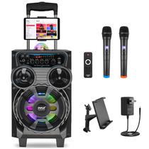 Alto-falante PA Bluetooth portátil Pyle 580W 8” com microfone sem fio