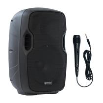 Alto-falante PA Gemini 8” 500W, bateria sem fio Bluetooth com microfone