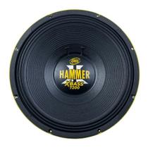 Alto Falante para Trio E-15 Hammer 7200 XBASS 4HMS Amarelo para Som de Competição Eros Alto Falante para Trio E-15 Hammer 7200 XBASS 4HMS Amarelo para Som de Competição Eros