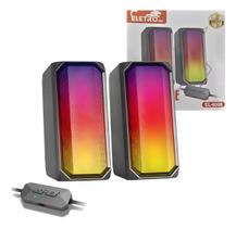Alto Falante Rgb Bluetooth 6w Computador P2 Usb El-6006 Alto Falante Rgb Bluetooth 6w Computador P2 Usb El-6006
