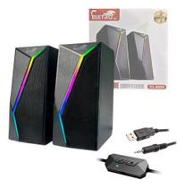 Alto Falante Rgb Bluetooth 6w P2 Usb El-6005