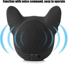 Alto-falante sem fio Bluetooth 4.1, Mini Alto-falante portátil ao ar livre com tipo cão, memória com 32G, Controle de Voz de Suporte ao Alto-Falante Estéreo, Preto