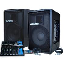 Alto falante som caixa 10 400w mesa 7 can datrel bluetooth