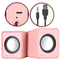 Alto Falante Vinik Caixinha de Som Alta Qualidade Para Computador Gamer e Notebook Pequeno P2 USB Cor Rosa 5v 1w 2.0 Alto Falante Vinik Caixinha de Som Alta Qualidade Para Computador Gamer e Notebook Pequeno P2 USB Cor Rosa 5v 1w 2.0