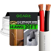 Alto-falante Wire GearIt 14AWG Gauge 20 pés/6 m de cobre livre de oxigênio