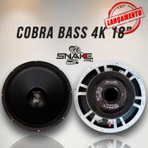 Alto Falante Woofer Snake Cobra 4k Bass 18 Polegadas 2000W Rms 4 Ohms