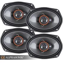 Alto-falantes Alphasonik AS268P 2 pares 6x8 350W 4 Ohms