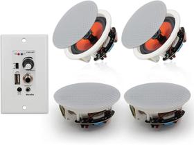 Alto-Falantes Bluetooth Herdio 6.5" 600W - Embutidos na Parede/Teto - Som Bidirecional Alto-Falantes Bluetooth Herdio 6.5" 600W - Embutidos na Parede/Teto - Som Bidirecional