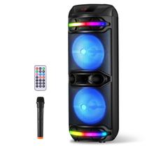 Alto-falantes Bluetooth para festas ROXAAN Dual 30cm com microfone e luzes de 40W Alto-falantes Bluetooth para festas ROXAAN Dual 30cm com microfone e luzes de 40W