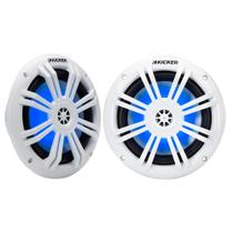 Alto-falantes coaxiais marinhos KICKER 49KM604WL KM 6,5 4Ω com LED azul
