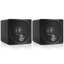 Alto-falantes de estante Pyle Home 3 Mini Cube 100W - Preto Alto-falantes de estante Pyle Home 3 Mini Cube 100W - Preto