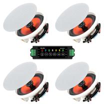 Alto-falantes de teto Herdio 6.5 600W Bluetooth Wireless (pacote com 4)