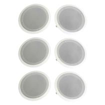 Alto-falantes domésticos Pyle 2 vias de teto embutido na parede de 8 polegadas e 6 alto-falantes