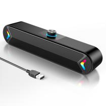Alto-falantes para computador LENRUE A39PRO 10W USB Soundbar preta