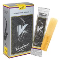 Alto Sax Vandoren SR6125 V.12 Reeds Strength 2.5, pacote com 10 Alto Sax Vandoren SR6125 V.12 Reeds Strength 2.5, pacote com 10