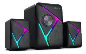 Altofalante de música para jogos para PC Xtrike Me 2.1 Sk610 Rgb Css Preto