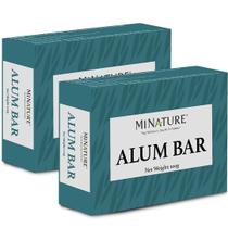 Alum Bar Mi Nature Pure, pacote de 100 g x 2 Clarificador de barbear e água