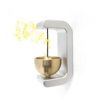 Alumínio feito à mão Shopkeeper's Bell Cizenal com latão (prata) Alumínio feito à mão Shopkeeper's Bell Cizenal com latão (prata)