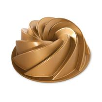 Alumínio fundido dourado Bundt Pan Nordic Ware Heritage 2,4 L
