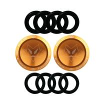 Alumínio liga guiador final para mountain bike, 2 peças, acessórios de bicicleta, plug, 9 cores