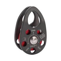 Alumínio portátil liga único fixo Swing polia, Grande carga rolamento Ascender para escalada, 20KN