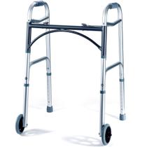 Alumínio prateado Rolling Walker Medical King para idosos 160 kg Alumínio prateado Rolling Walker Medical King para idosos 160 kg