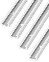 Alumínio T Track WORK 36 cm com orifícios e parafusos pré-perfurados, pacote com 4 unidades