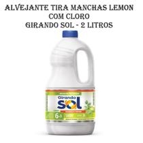 Alvejante com Cloro Girando Sol 2 Litros Tira Manchas Lemon