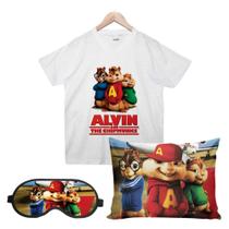 Alvin e Os Esquilos Camisa, Almofada e Máscara de dormir - Caniks BR