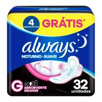 Always noturno c/ 32 absorventes (seca ou suave)