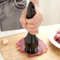 Amaciador Batedor de Carne Bife com Furador Manual Aço Inox - Yaay