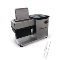 Amaciador de Carne Açougue Profissional Inox Modelo AB 220V Skymsen + Faca 10 Pol + Chaira 10 Pol