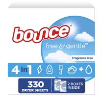 Amaciador de tecidos Bounce Free e Gentle Dryer Sheets 330 Ct