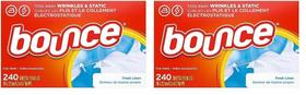 Amaciador de tecidos Dryer Sheets Bounce Laundry 240 folhas x 2 Amaciador de tecidos Dryer Sheets Bounce Laundry 240 folhas x 2