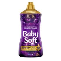Amaciante Concentrado Baby Soft Inspiração Fascinante 1,5l - Rende 75 Lavagens