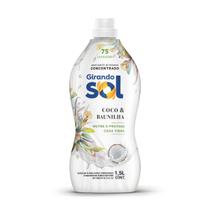 Amaciante Concentrado Coco E Baunilha Girando Sol 1,5L, Amaciante De Roupas Concentrado, Branco, Nutre E Protege Cada Fi Amaciante Concentrado Coco E Baunilha Girando Sol 1,5L, Amaciante De Roupas Concentrado, Branco, Nutre E Protege Cada Fi