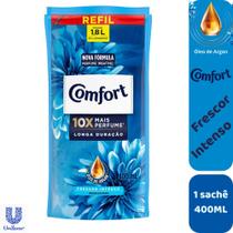 Amaciante Concentrado Comfort Frescor Intenso Refil 400 Ml Kit 3un