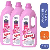 Amaciante Concentrado Roupa Macia e Cheirosa Suprema Kit Com 3 Unidades 2 Litros Cada