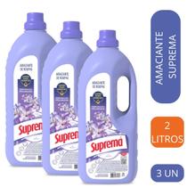 Amaciante Concentrado Roupa Macia e Cheirosa Suprema Kit Com 3 Unidades 2 Litros Cada Amaciante Concentrado Roupa Macia e Cheirosa Suprema Kit Com 3 Unidades 2 Litros Cada