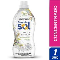 Amaciante Concentrado Roupas Delicadas Girando Sol Coco com Baunilha 1 Litro Amaciante Concentrado Roupas Delicadas Girando Sol Coco com Baunilha 1 Litro
