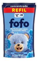 Amaciante De Roupa Fofo Concentrado Azul Tudao Refil 900ml